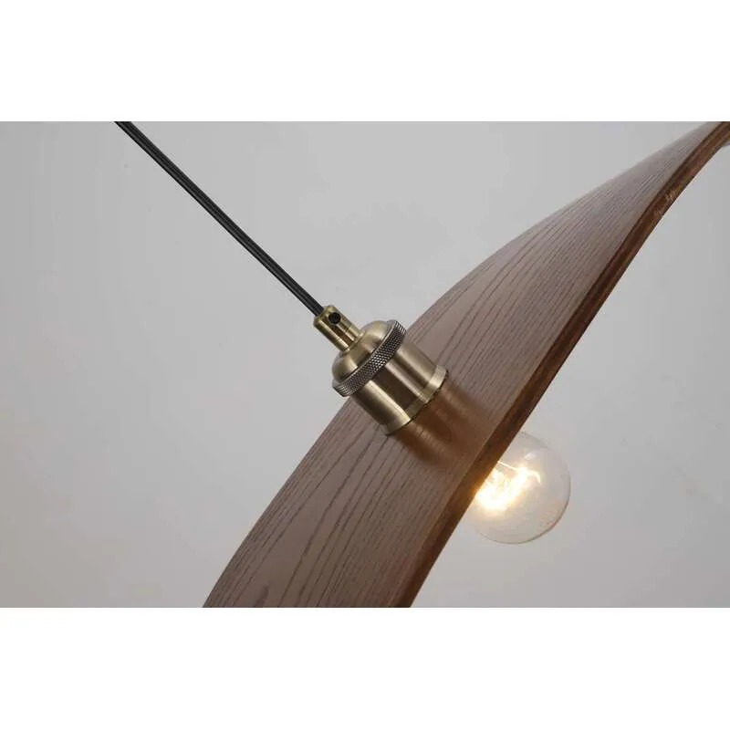 Riverbend Wood Sculptural Pendant Light