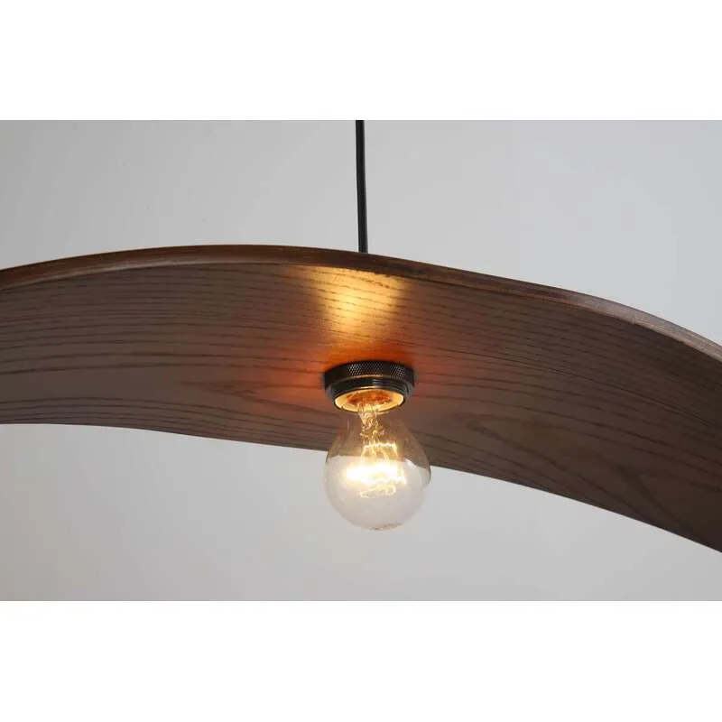 Riverbend Wood Sculptural Pendant Light