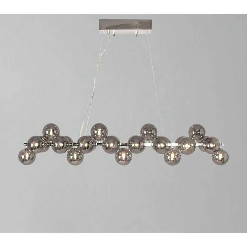 Smoked Elegance Glass Cluster Chandelier
