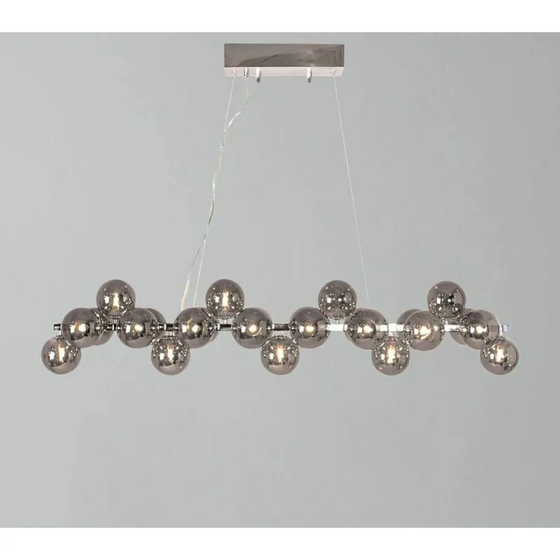 Smoked Elegance Glass Cluster Chandelier