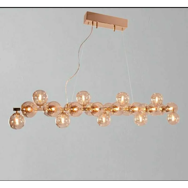 Smoked Elegance Glass Cluster Chandelier