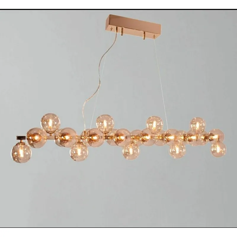 Smoked Elegance Glass Cluster Chandelier