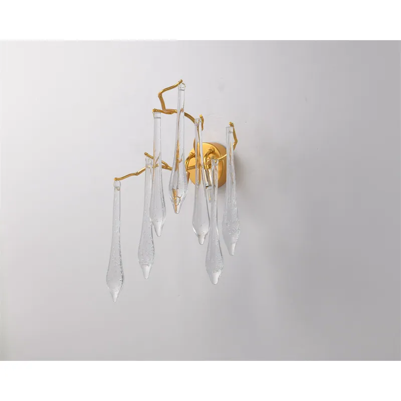 The Golden Cascade Crystal Wall Light