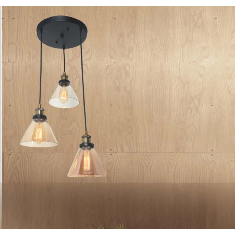 Amber Cascade Cluster Pendant Light