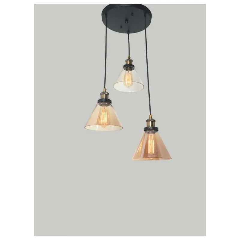 Amber Cascade Cluster Pendant Light