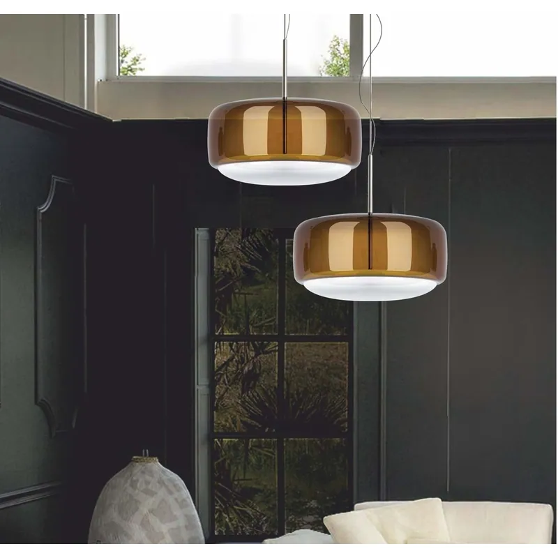 Amber Cloud Glow Pendant Light