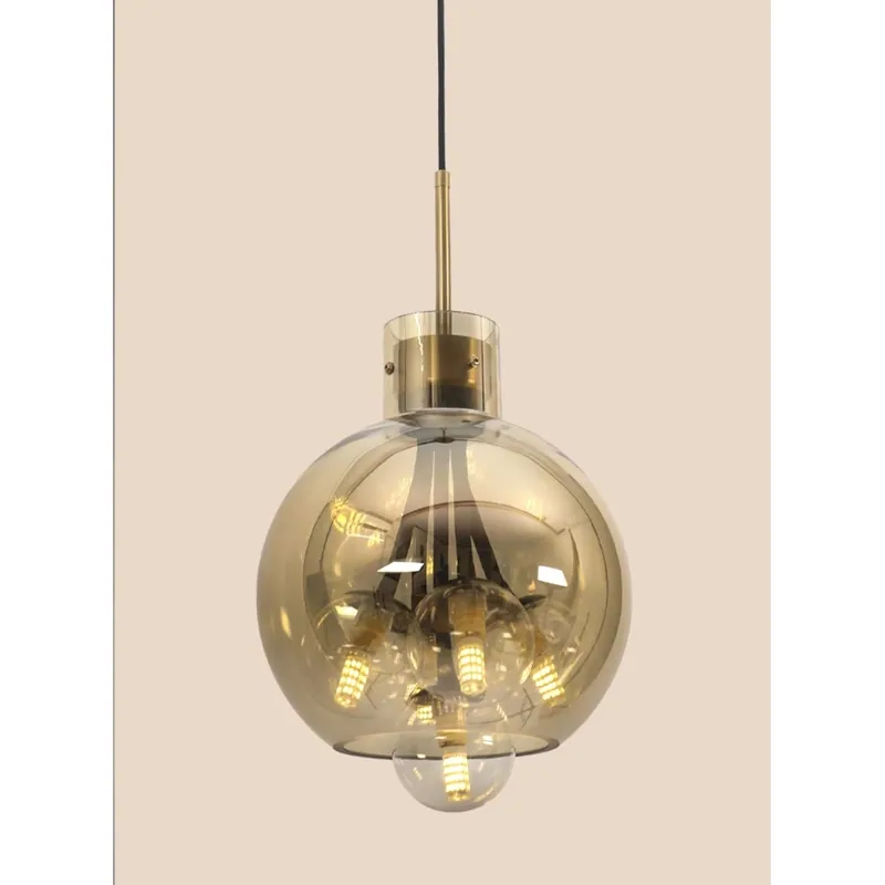 Amber Galaxy Sphere Pendant Light