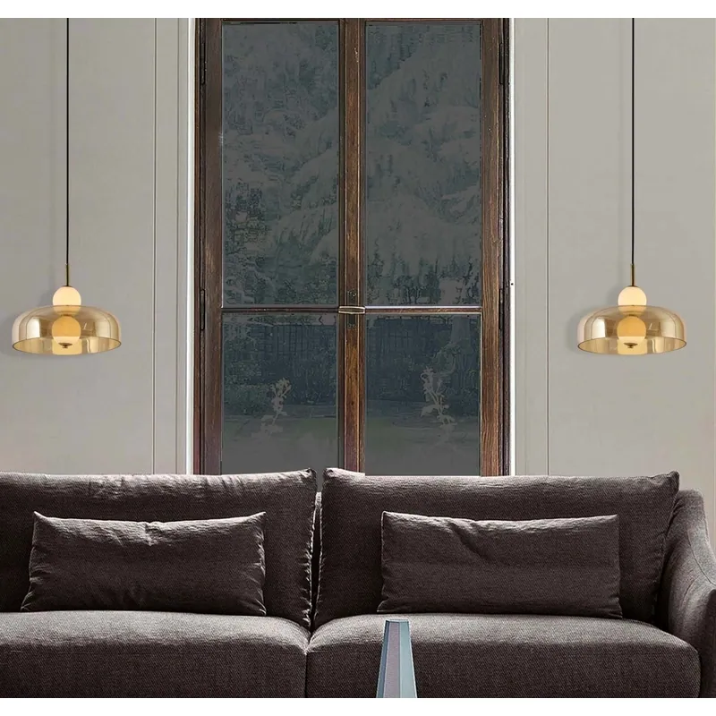 Amber Orb Glow Pendant Light