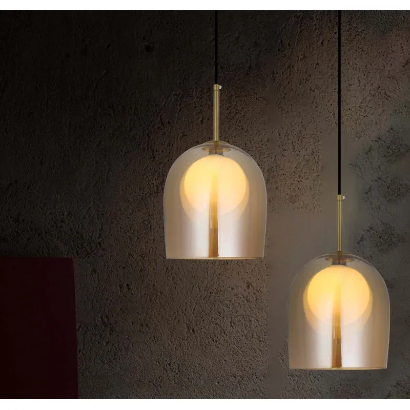 Amber Orb Lume Pendant Light