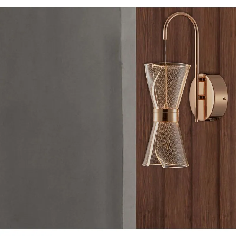Amber Swirl Wall Light