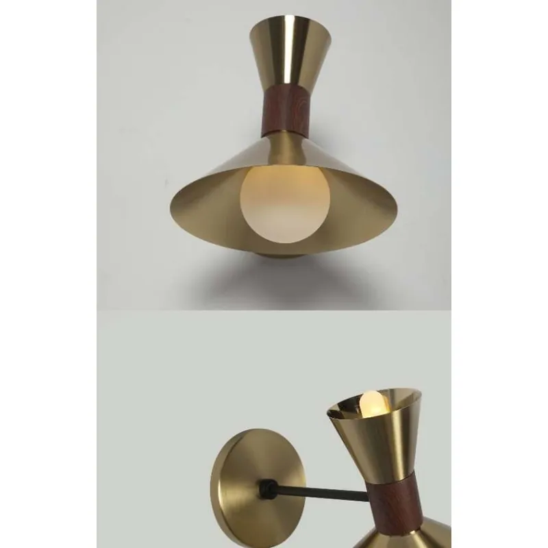 Antique Brass Cone Wall Light