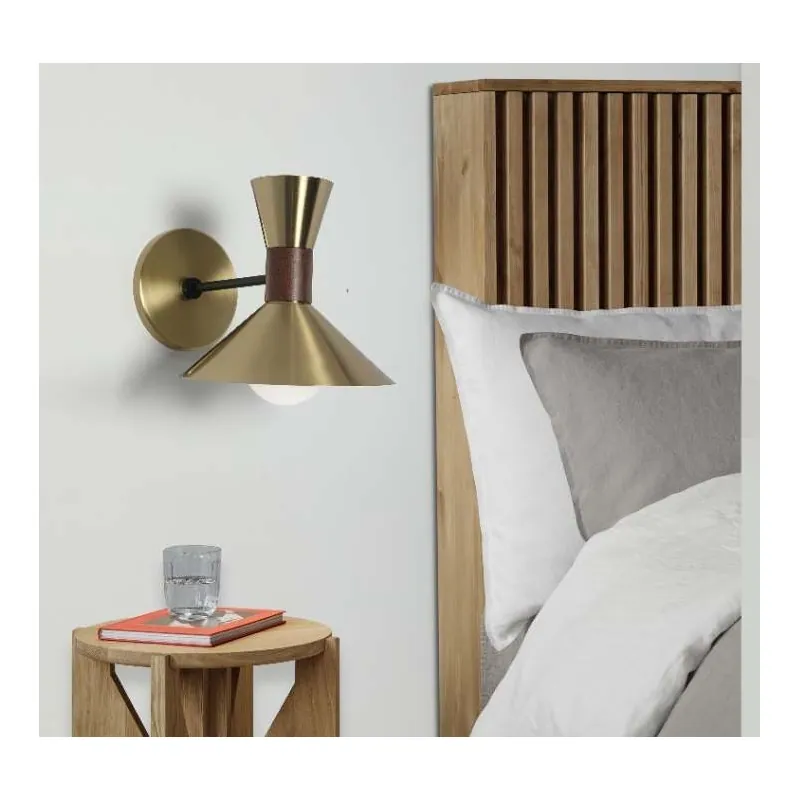 Antique Brass Cone Wall Light