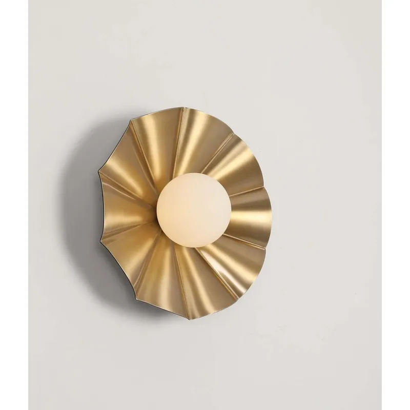 Antique Brass Swirl Wall Light