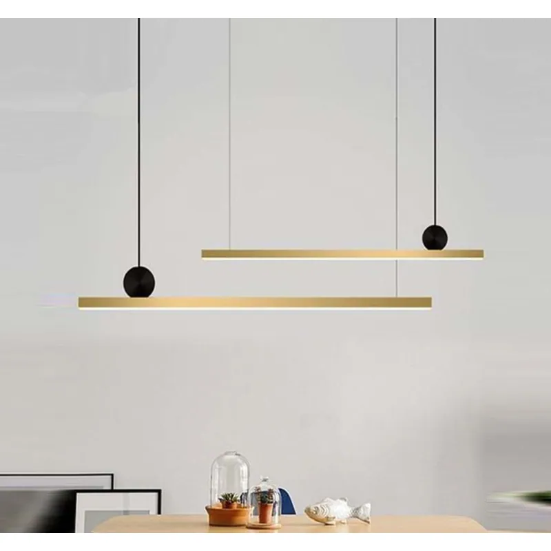 Brass Lineage Glow Linear Pendant Light