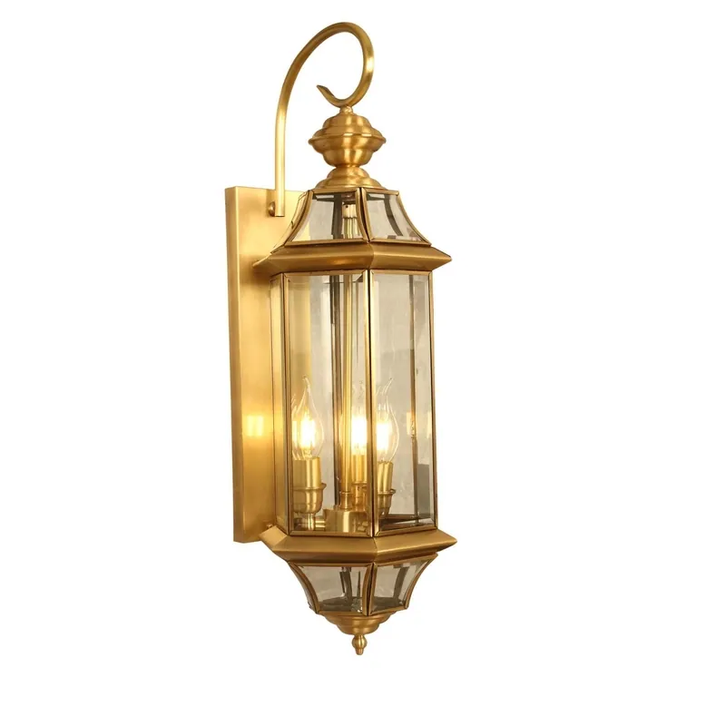 Classic Brass Lantern Sconce