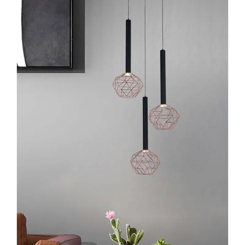 Copper Constellation Trio Cluster Pendant Light