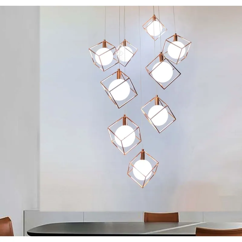 Copper Horizon Cluster Chandelier