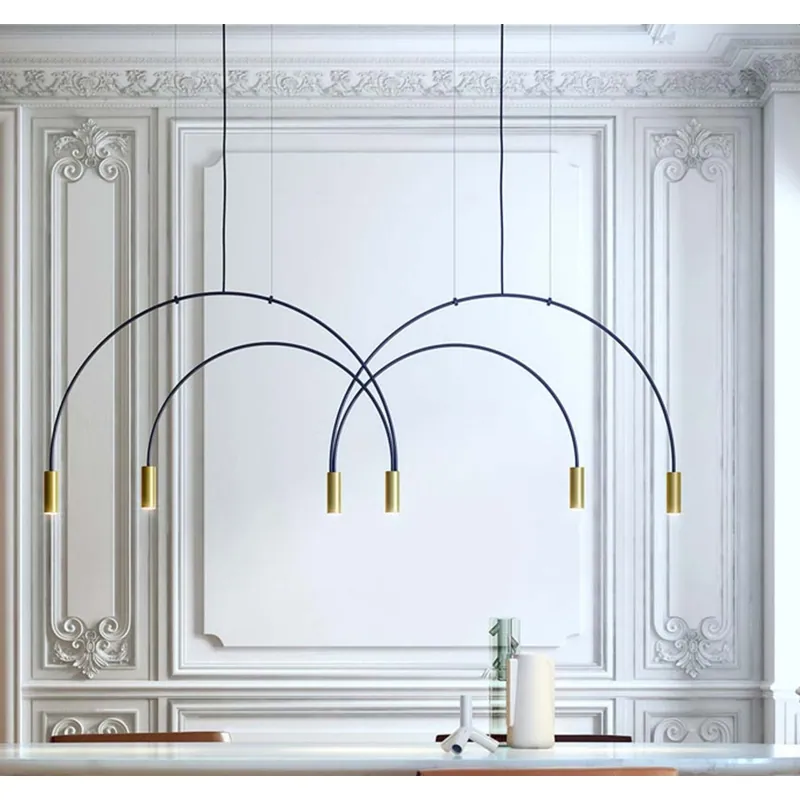 Cosmic Arc Embrace Linear Pendant Light