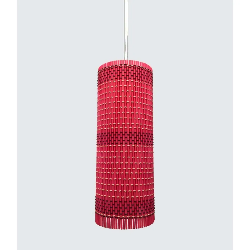 Crimson Cane Glow Pendant Light