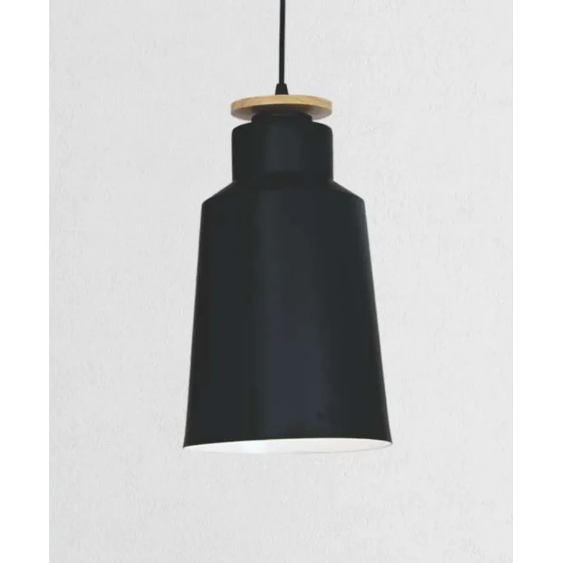 Ebony and Ivory Column Pendant Light