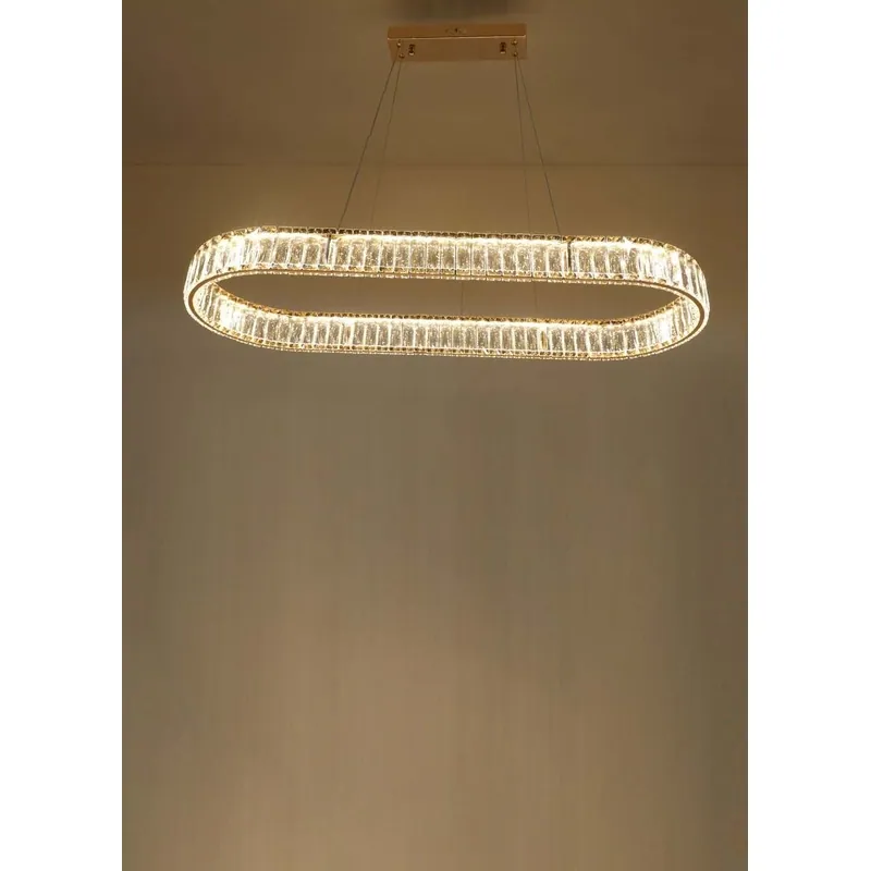 Elegant Halo Crystal Chandelier