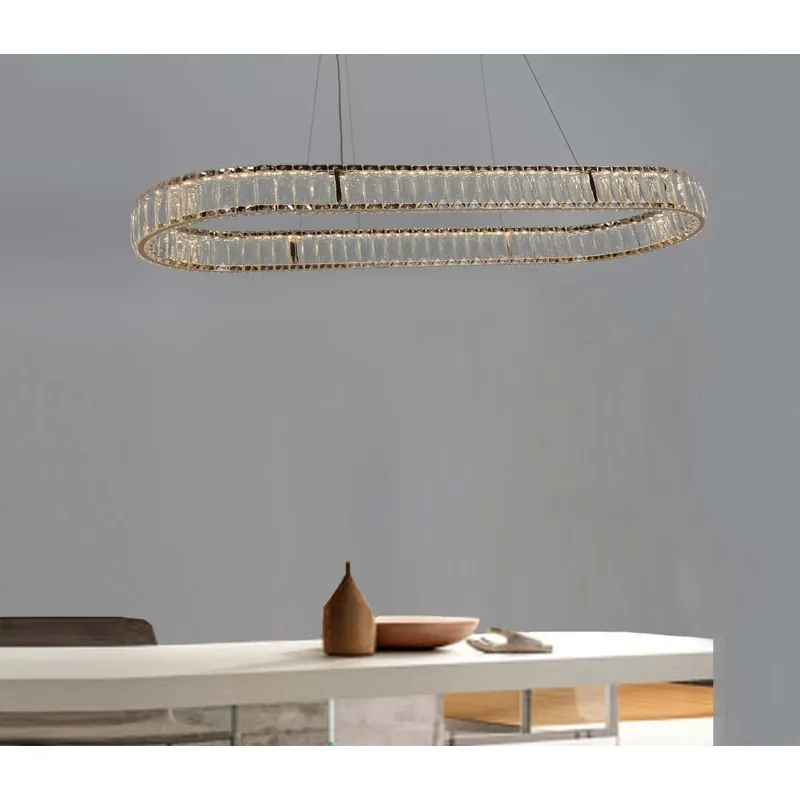 Elegant Halo Crystal Chandelier