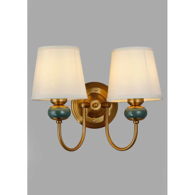 Elegant Mirage Dual Fabric Shade Wall Light