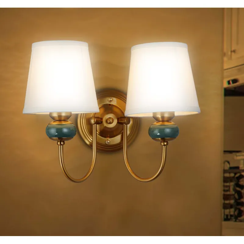 Elegant Mirage Dual Fabric Shade Wall Light