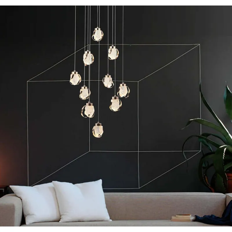 Golden Aura Cluster Chandelier