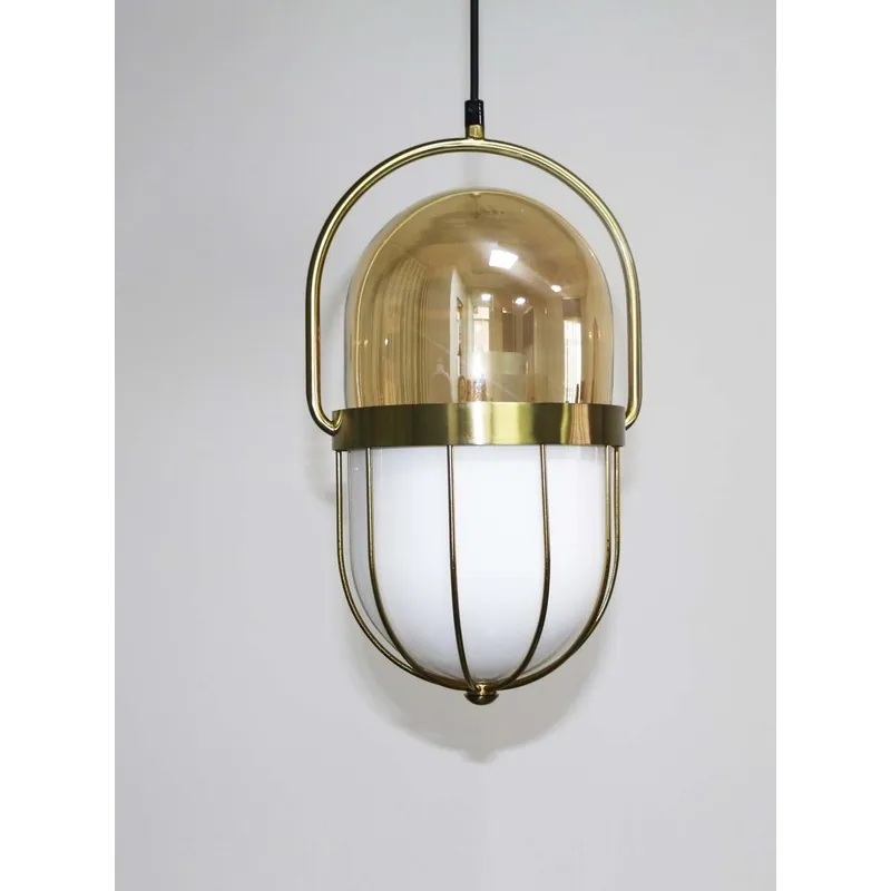 Golden Capsule Lantern Pendant Light