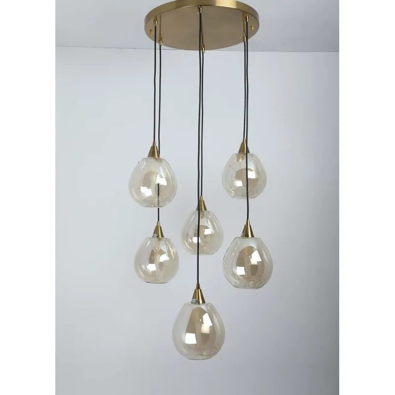 Golden Droplet Cluster Chandelier