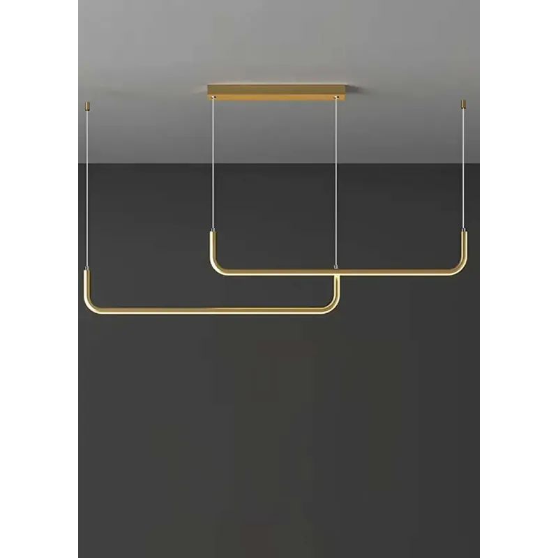 Golden Edge Beam Linear Pendant Light