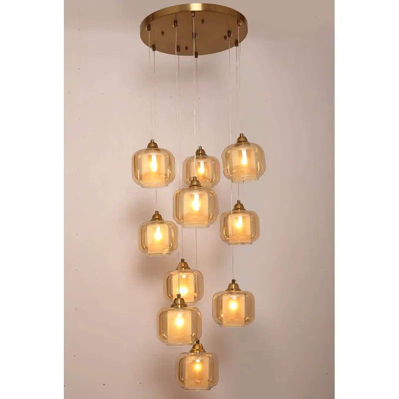 Golden Essence Cluster Chandelier