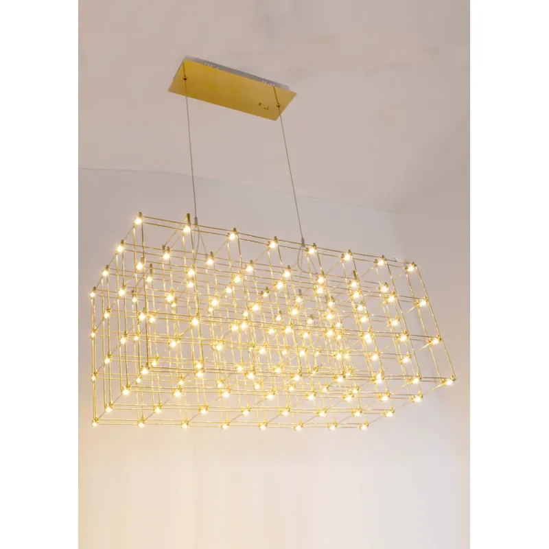 Golden Grid Luxury Chandelier