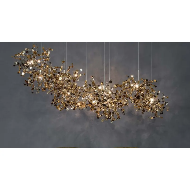 Golden Horizon Cloud Chandelier