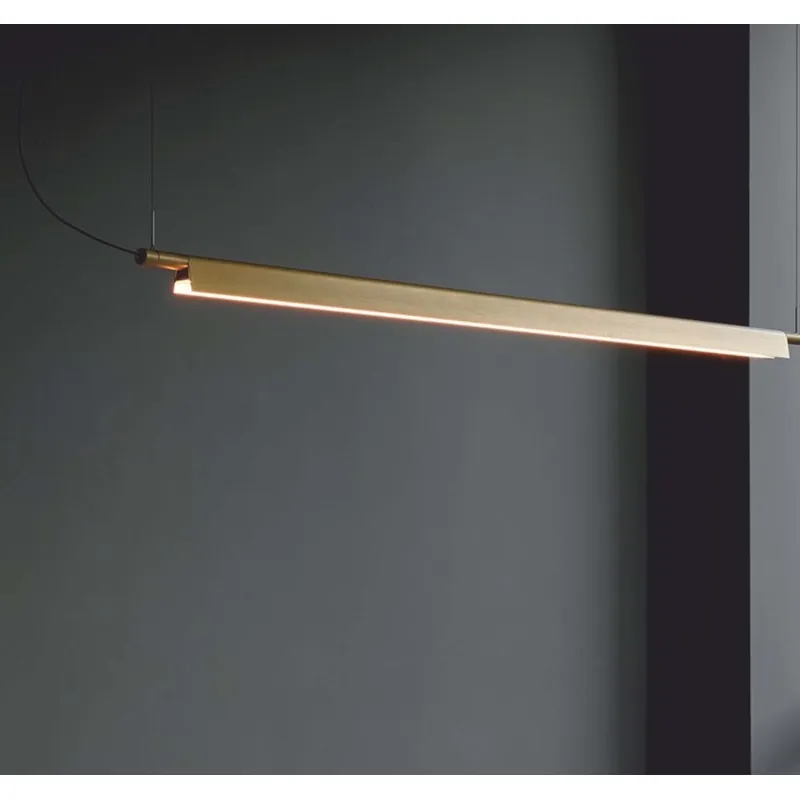 Golden Horizon Ray Linear Pendant Light