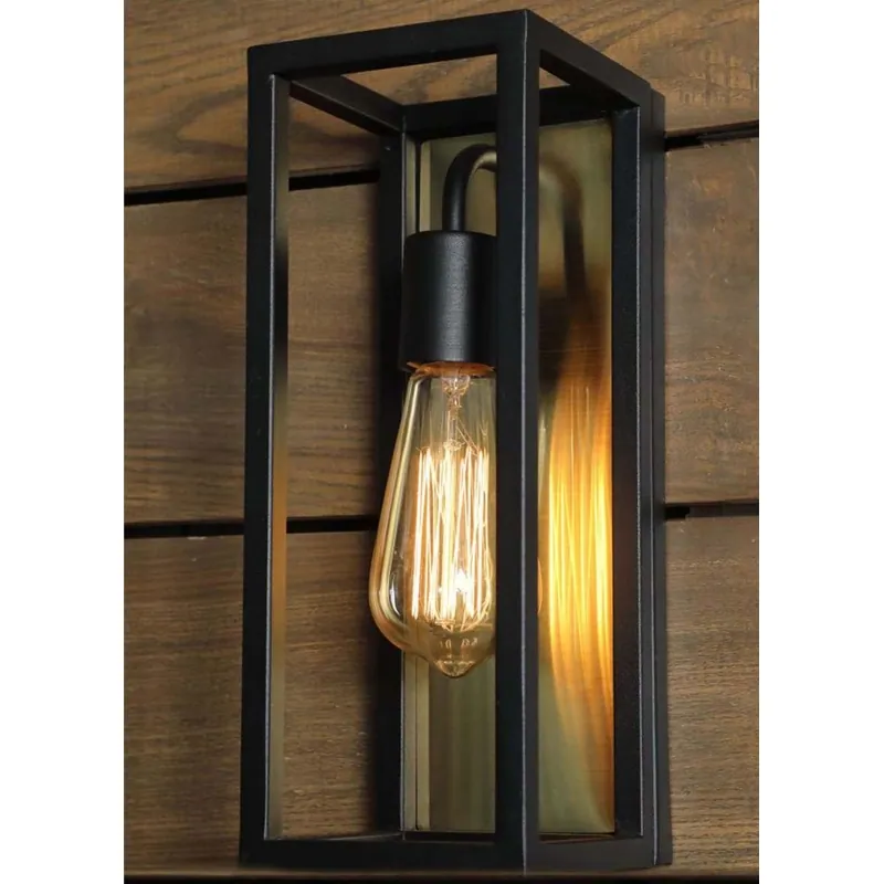 Golden Lantern Wall Light