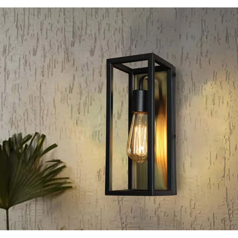 Golden Lantern Wall Light