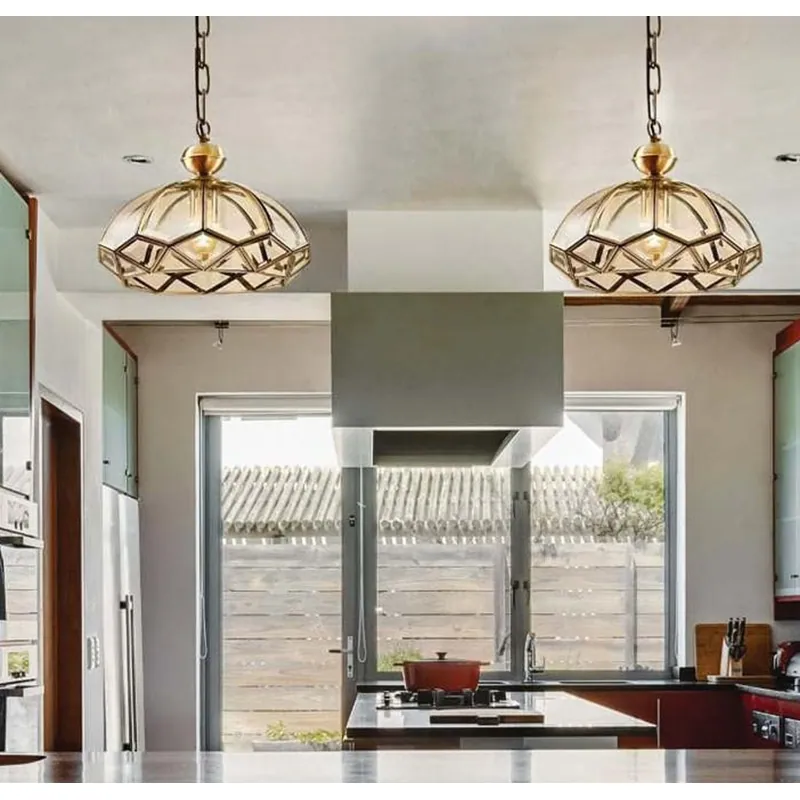 Golden Mosaic Bloom Pendant Light