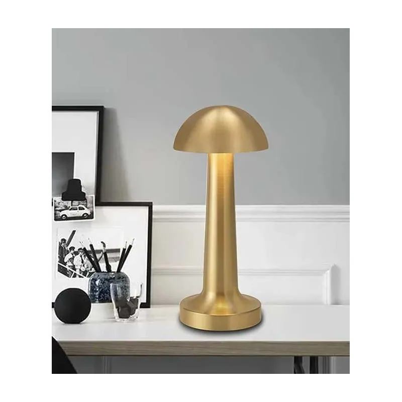 Golden Mushroom Adjustable LED Table Lamp