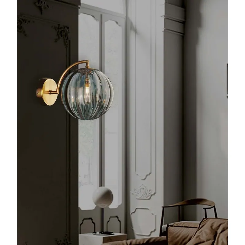 Golden Orb Wall Light