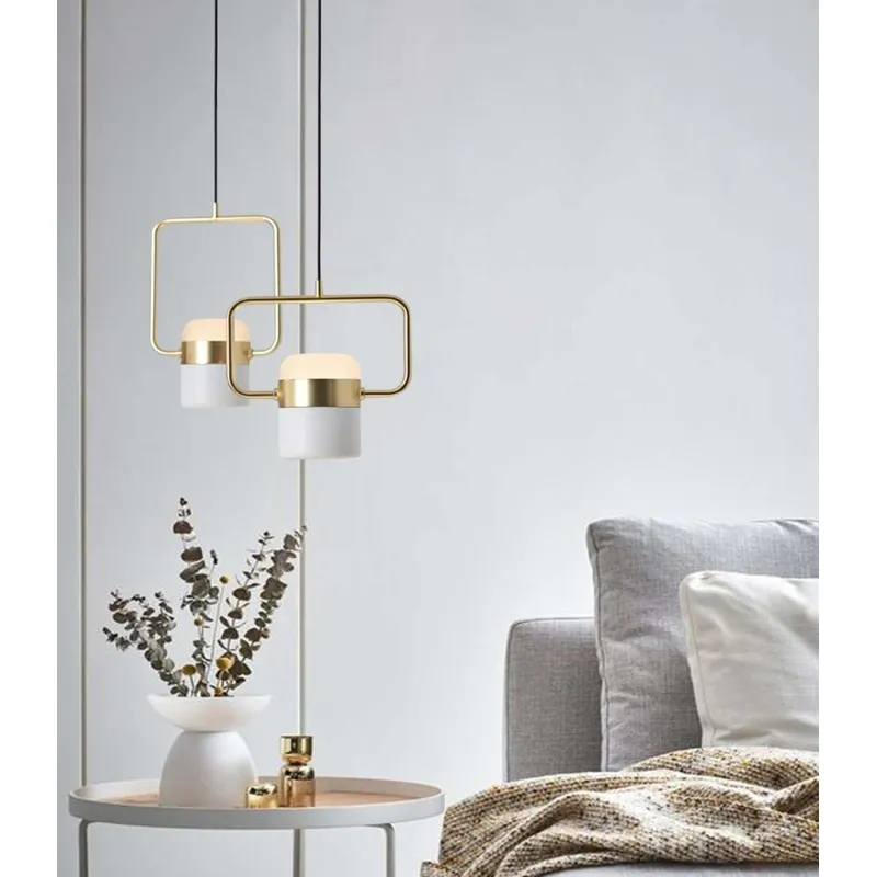 Golden Orbit Frame Pendant Light