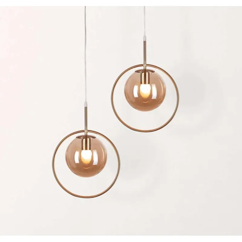Golden Orbit Radiance Pendant Light