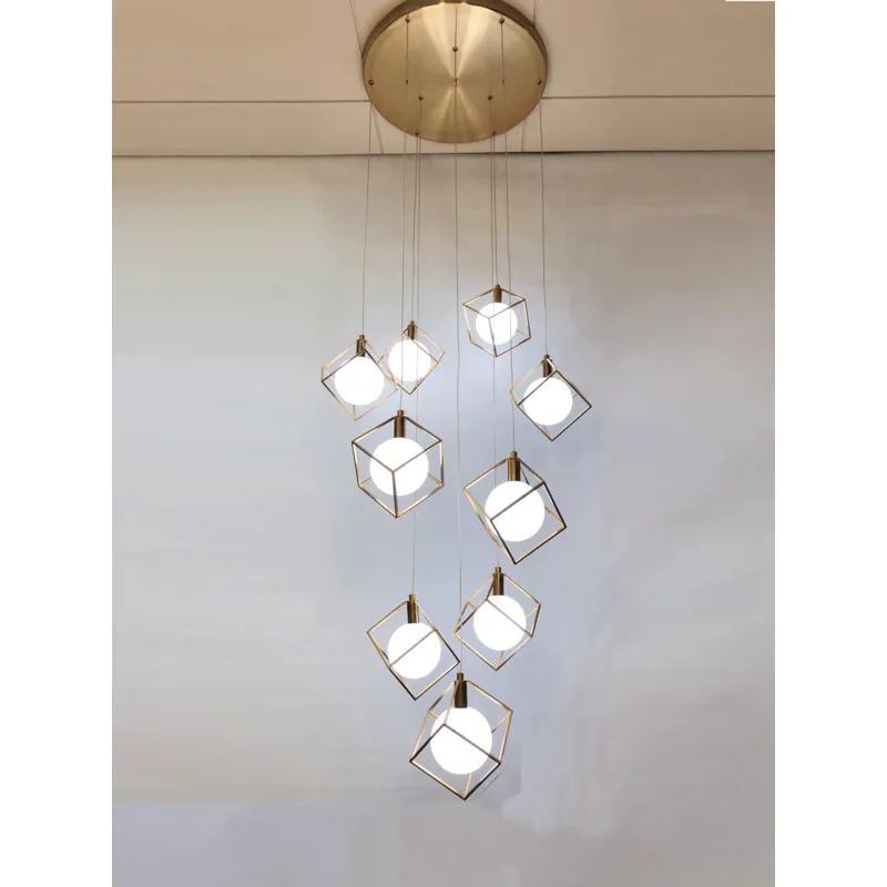 Golden Prism Cluster Chandelier