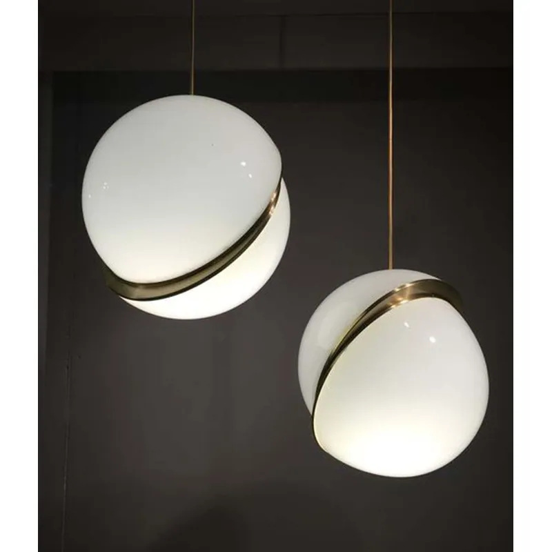 Golden Ribbon Orb Pendant Light