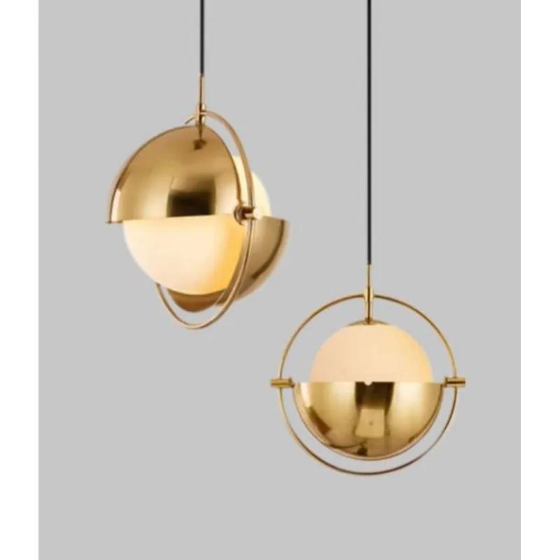 Golden Saturn Orb Pendant Light