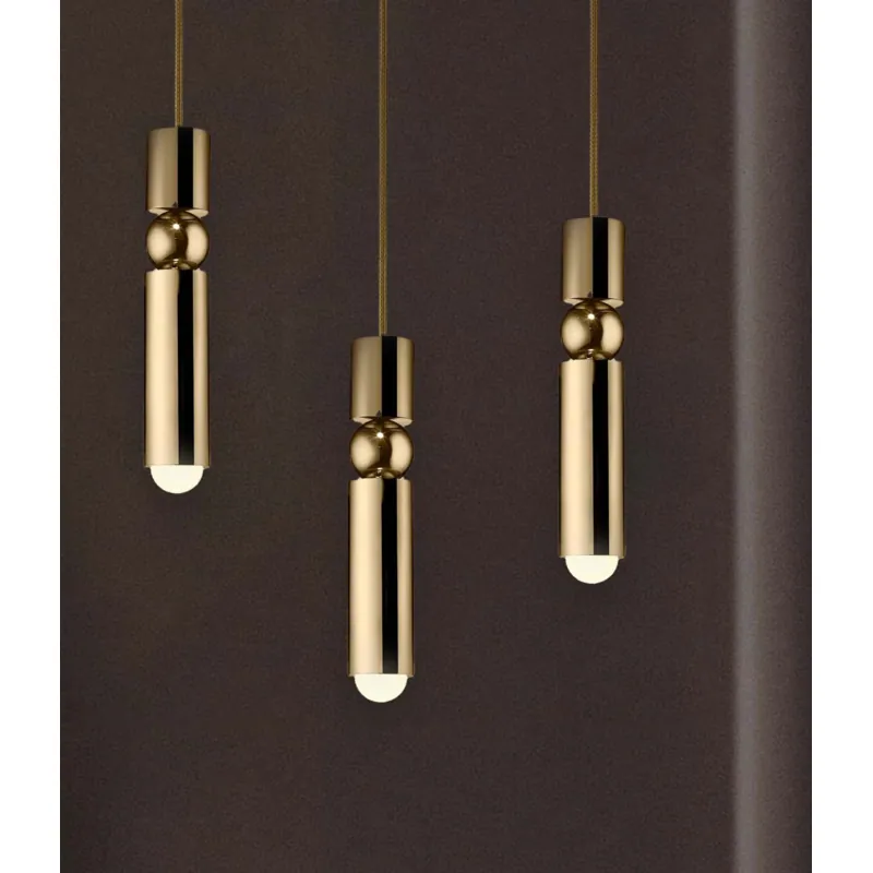 Golden Spire Cascade Cluster Pendant Light