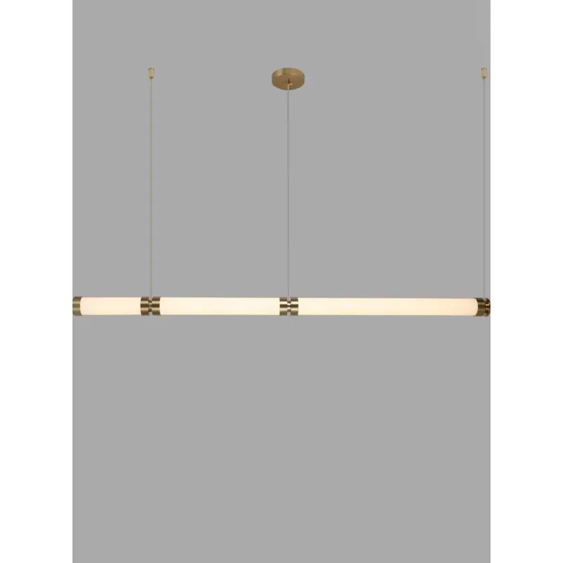 Golden Streamline Lumen Linear Pendant Light