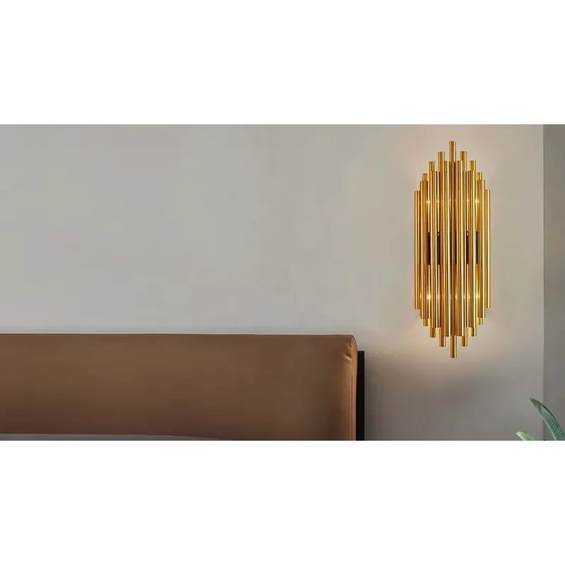 Golden Stripes Wall Light