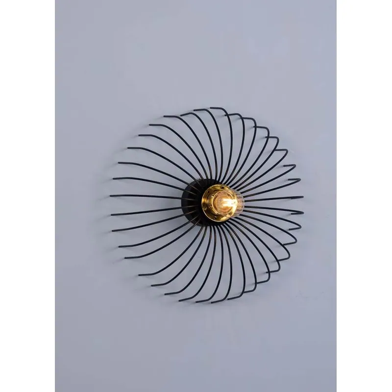 Golden Sunburst Wall Light